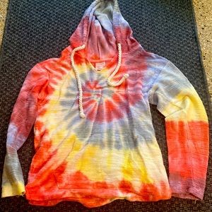 cute beachy girls tye dye hoodie